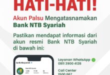 Photo of Akun Palsu Mengatasnamakan Bank NTB Syariah Beredar, Ini Tips untuk Menghindari